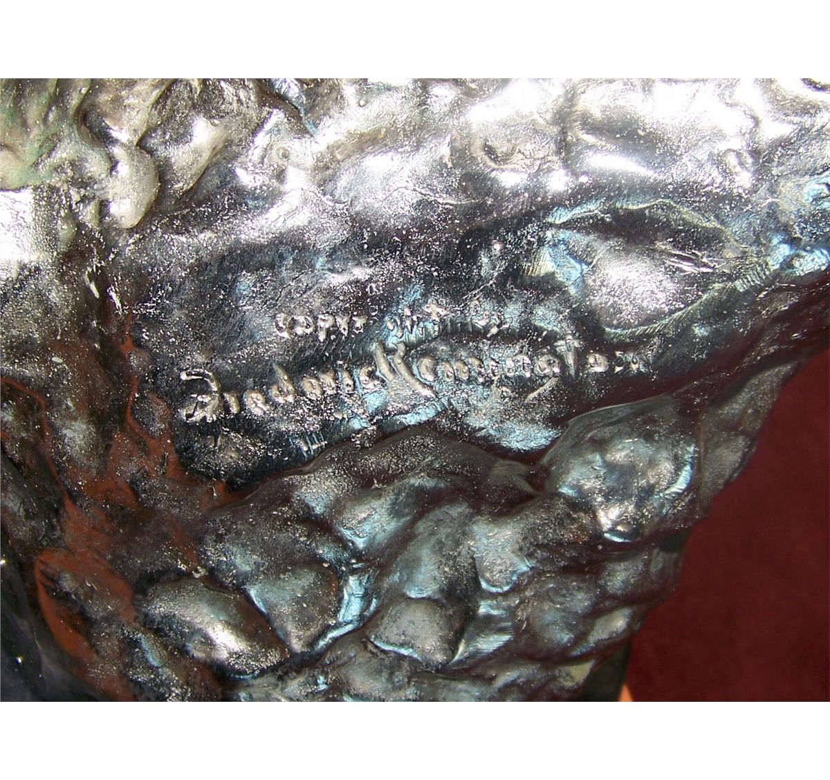 FREDERIC REMINGTON "THE MOUNTIAN MAN" STERLING SILVER PLATED BRONZE