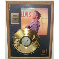 ELVIS PRESLEY 24K GOLD PLATED 50TH ANNIVERSARY ALBUM, FRAMED