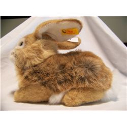STEIFF Poppel Rabbit, Brown, Crouching #077760.