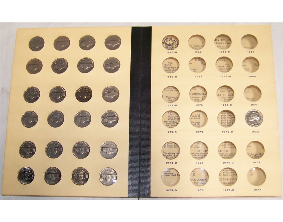 COMPLETE SET OF JEFFERSON NICKELS 19381965+ 1973 INCLUDING ALL SILVER
