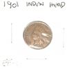 Image 1 : 1901 INDIAN HEAD PENNY *RARE EXTRA FINE-40 HIGH GRADE - NICE COIN*!!