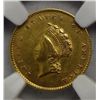 Image 2 : 1855 GOLD DOLLAR TYPE 2 NGC AU CLEANED
