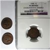 Image 1 : 1901 and 1907 Indian pennys  Nice BU