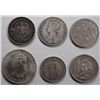 Image 2 : Lot of silver foreign coins SCARCE:1862 India rupee F-1907 F-1914  XF 50 cent