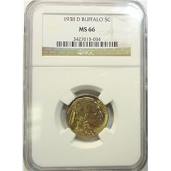 1938D   Buffalo nickel    NGC66