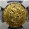 Image 2 : 1873 $5.00 GOLD LIBERTY NGC CLOSED 3 MS61, EST.$1180.00-$1250.00