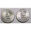 Image 2 : 1940 & 1942-D WASHINGTON QUARTERS GEM BU