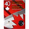 Image 1 : 2005 40Th. ANNIV. OF THE CANADIAN FLAG, 8/10+ Oz,SILVER WITH CD-ROM