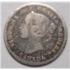 Image 1 : 1874 pl4 small date  Canadian 5 cent silver  F/VF  RARE