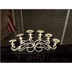 6 Vintage Candle Holder White