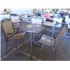 Image 1 : Glass Top Bar Patio Table W-3 Bar Chairs