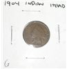 Image 1 : 1904 INDIAN HEAD PENNY *GOOD GRADE*!!