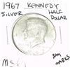 Image 1 : 1967 KENNEDY SILVER HALF DOLLAR *EXTREMELY RARE MS-64 HIGH GRADE*!!