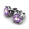 Image 1 : Amethyst 1.40ctw Earring 14kt White Gold