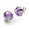 Image 1 : Amethyst 3.50ctw Earring 14kt White Gold