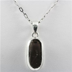 29.ctw Black Uncut Silver Pendant