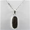 Image 1 : 29.ctw Black Uncut Silver Pendant