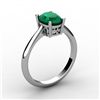 Image 1 : Emerald 0.85 ctw Ring 14kt White Gold
