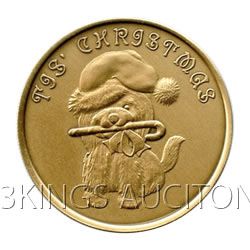 Christmas 2011 Bronze Round X-5 Tis Christmas (with orn