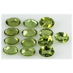 Peridot 11.60 ctw Loose Gemstone 7x5mm Oval Cut