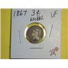 Image 1 : 1867 3 CENT NICKEL