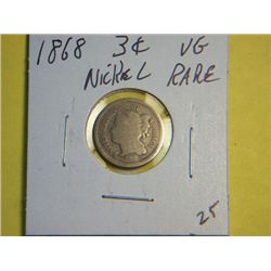 1868 3 CENT NICKEL