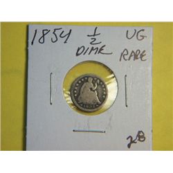 1854 1/2 DIME