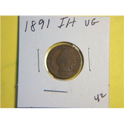 1891 INDIAN HEAD CENT