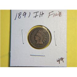 1891 INDIAN HEAD CENT