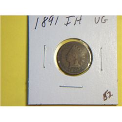 1891 INDIAN HEAD CENT