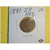 Image 1 : 1881 INDIAN HEAD CENT