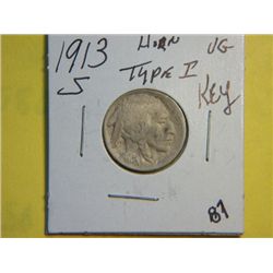 1913 S BUFFALO NICKEL