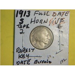 1913 S BUFFALO NICKEL