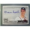 Image 1 : Autographed Warren Spahn Baseball Card