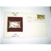 Image 1 : 1986 OFFICIAL FIRST DAY ISSUE *FISH ATLANTIC COD* LIMITED POSTAL ISSUE LARGE GOLD PLATE *23-KARAT GO