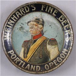 Original Tin Advertiser - Weinhard's Fine BeersPortland, Oregon, depicting a military  soldier with 