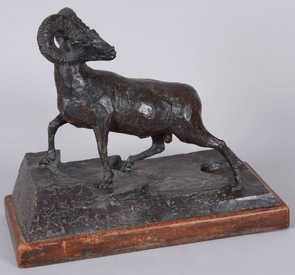 Original Bronze of RamBy noted artist Bruno Herman Groth(19051991