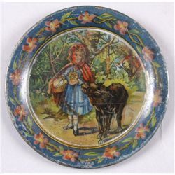 Original Tin Advertiser - Red Riding Hood & WolfSome fading, slight imperfections, fair to  good con
