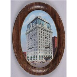 Original Tin Advertising Tray - The Emerson HotelBaltimore, MD, depicting the hotel, slight  fading 