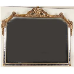 Art Deco Gold Gilt MirrorIncludes recessed glass mirror inserts,  measures 43"Wx37"H. This type was 