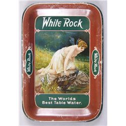 Original Tin Advertising Tray - White Rock Water"The Worlds Best Table Water", depicting a  semi-nud