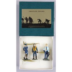 Frontline Figure Hand Painted Toy Soldier"2 Pilots Watching", depicting a female pilot  fixing her p
