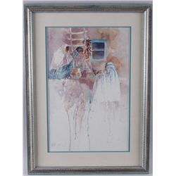 Lithograph by Didi BoehmDepicting a "Taos Women" profiles, handsigned  lower right hand corner. Doub
