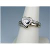 Image 2 : Dazzling 10K YG Ladies Heart Shape RingSet with a combination of round and baguette  cut diamonds we