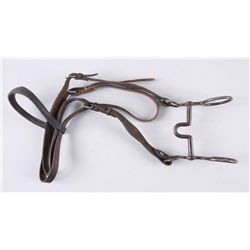 Western Headstall and BitBit is unmarked, in overall good condition,  shows age.