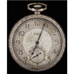 1931 Elgin 14K White Gold Pocket Watch15 jewels, Wadsworth quality, in non-working  condition.