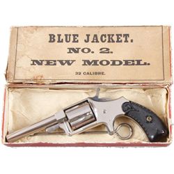 H&A Mdl Blue Jacket Cal .32RF SN:6449Patent dated May 27, '79. Like new in  original box. Shows corr