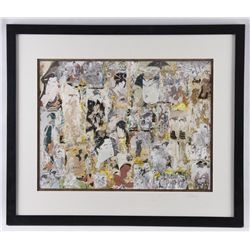 Joanne Frerking Kimono Series of Geishes"The Courtesans", framed and matted, image  measures 28"x21"