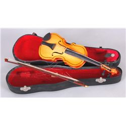 Salesman Sample Violin in Original CaseUnmarked Unknown Vintage Needs Research