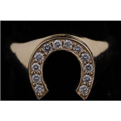 Beautiful Ladies Diamond Horseshoe Ring12 round brilliant cut diamonds .20 Ct  G-H  SI set in 14K  y